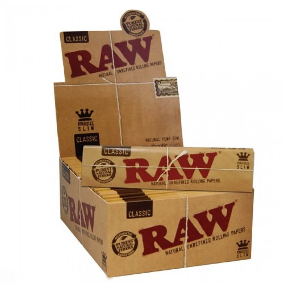 Comprar PAPEL RAW CLASSIC KING SIZE SLIM CAJA 50UN Papel De Fumar