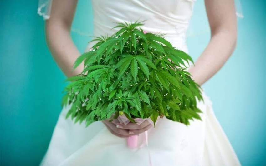 novia boda marihuana