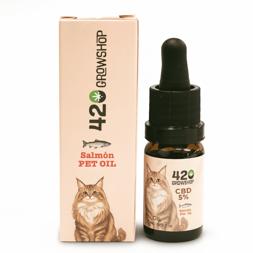 Aceite CBD Gatos 5% 420GrowShop – Fórmula Premium sin THC