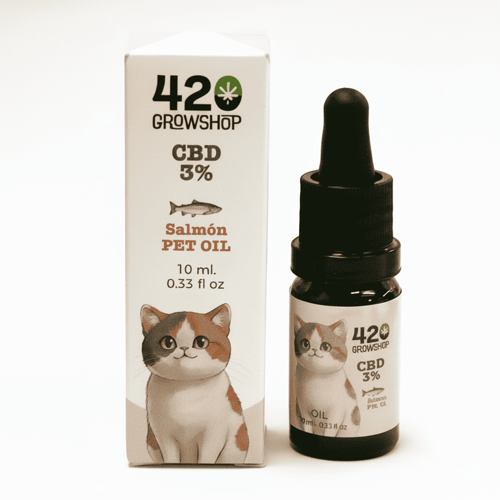 Aceite CBD Gatos 3% 420GrowShop – Fórmula Premium sin THC