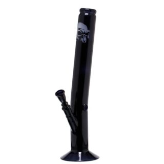 BONG CRISTAL BLACK SKULL 42 cm.