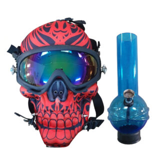 BONG PLASTICO MASCARA DE GAS RED SKULL