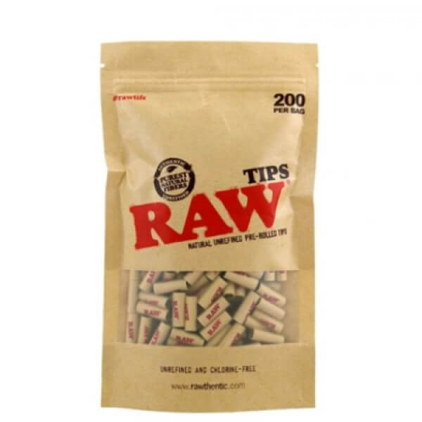 FILTROS RAW TIPS PREROLLED 18x16 mm. 200ud