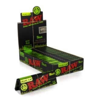 PAPEL RAW BLACK ORGANIC 1.1/4 - 24 LIBRILLOS