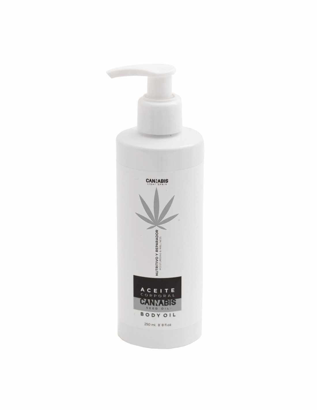 Aceite Hidratante de Cáñamo Corporal 100% Vegano 250ml - CannabisLightspain