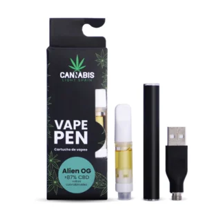 CBD Vape Pen USB + Cartucho CBD Alien OG 85% Cannabinoides