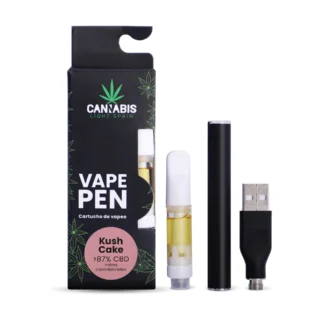CBD Vape Pen USB + Cartucho CBD Kush Cake 85% Cannabinoides