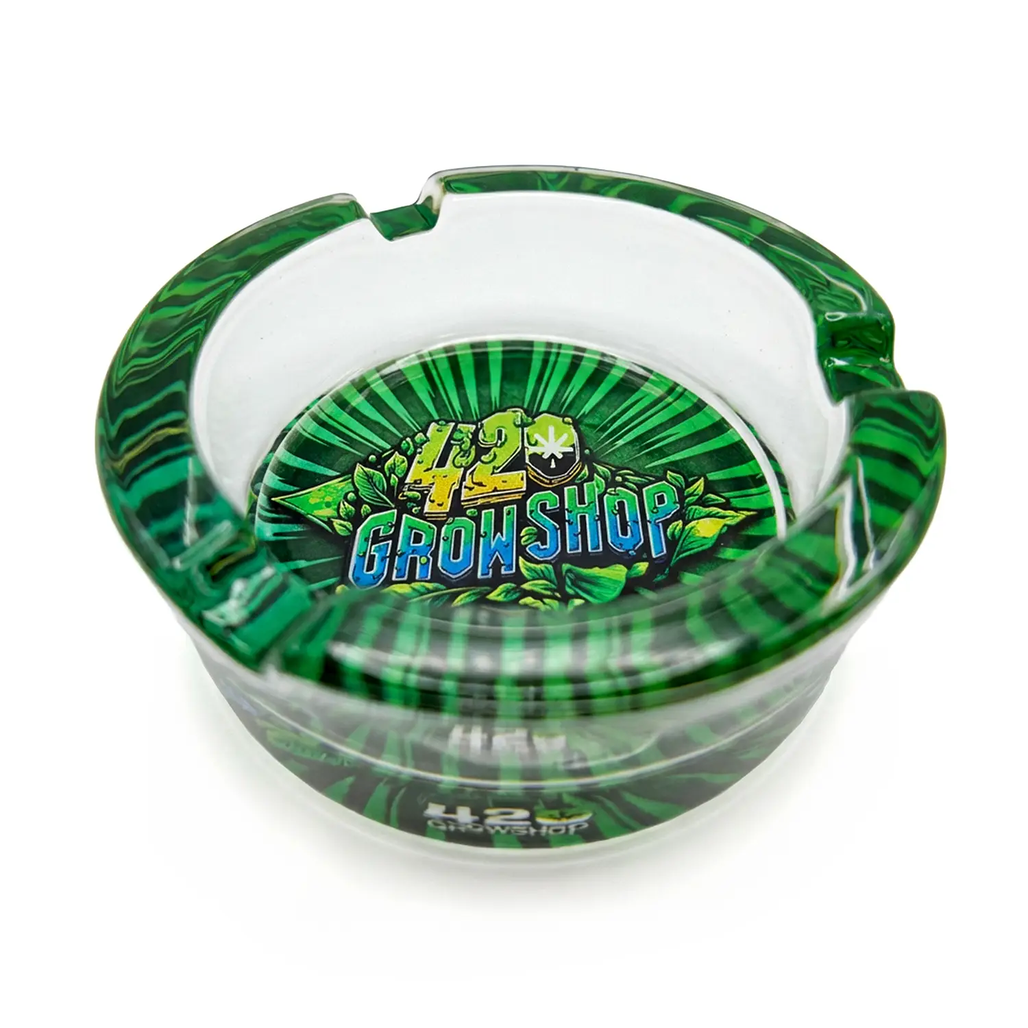 OG Classic Glass Ashtray - 420 Street Green - Imagen 2